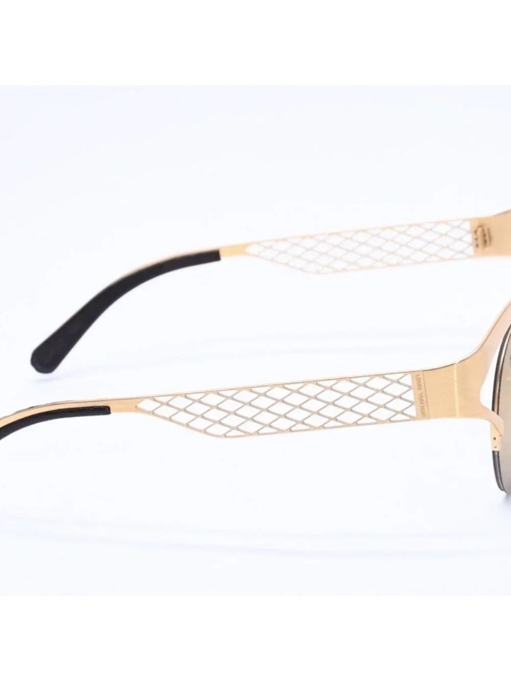 Louis Vuitton Sunglasses Leather Gold Eyewear
